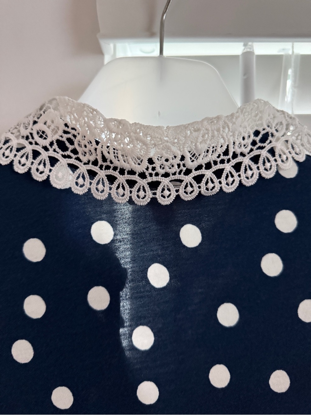 NWT BODEN NESSA BRODERIE COLLAR POLKA DOT BLOUSE US 4 - Picture 13 of 14